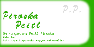 piroska peitl business card